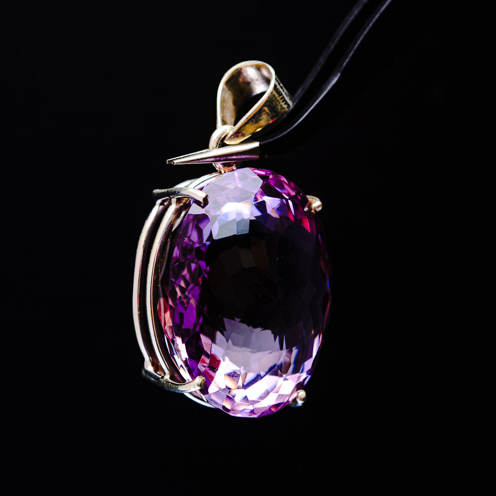 43.37ct Faceted Brazilian Amethyst Pendant 1 5/8" (.925 Sterling Silver)