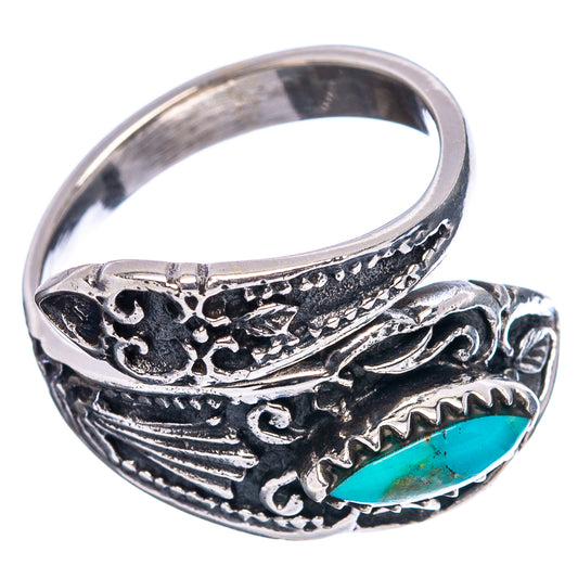 Sterling silver adjustable ring with engraved band and turquoise oval cabochon