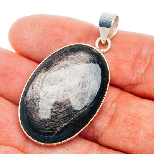 Premium Hypersthene Pendant 1 3/4" (.925 Sterling Silver)