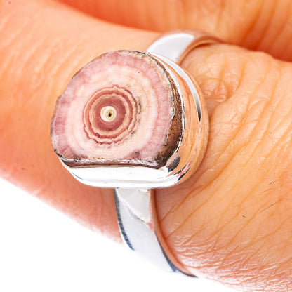 Rare Rhodochrosite Stalactite Ring Size 7.5 (925 Sterling Silver) R2986