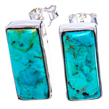 Kingman Turquoise Earrings 3/4" (.925 Sterling Silver)