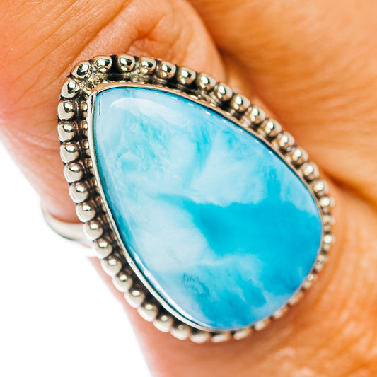 Larimar Ring Size 8.75 (German Silver)
