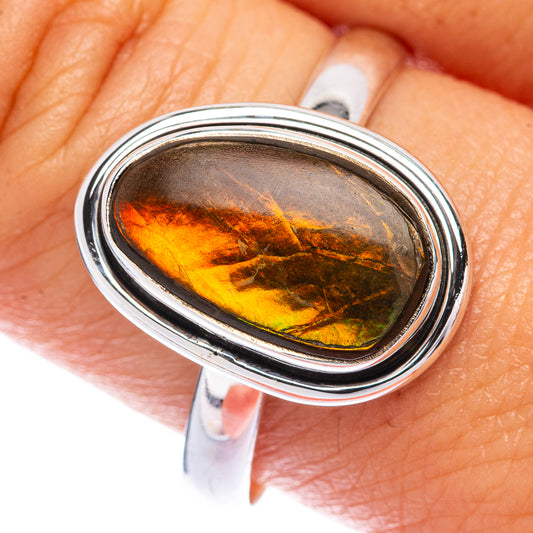 Ammolite Ring Size 10.5 (925 Sterling Silver) R144959