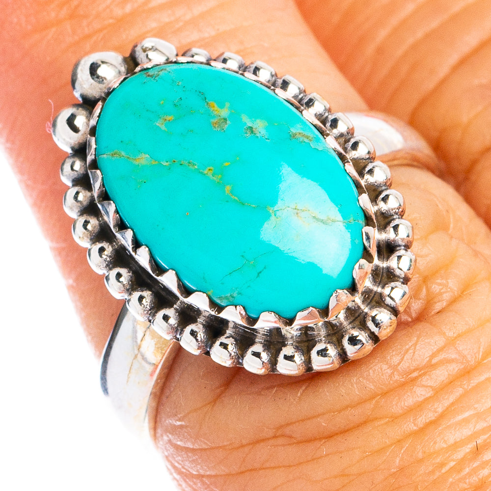 Rare Kingman Turquoise Ring Size 6.75 (925 Sterling Silver) R8542