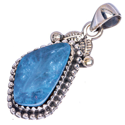 Sterling silver opal doublet pendant, blue teardrop stone with bail and ornate links