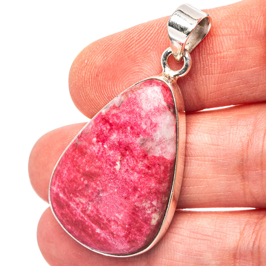 Thulite Pendant 1 3/4" (.925 Sterling Silver)