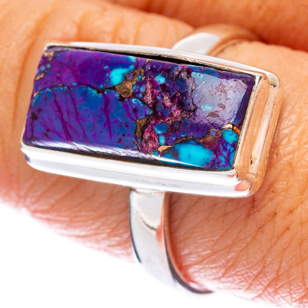 Purple Copper Composite Turquoise Ring Size 8.75 (925 Sterling Silver) R146649