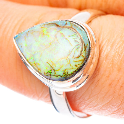 Rare Sterling Opal Ring Size 9 (925 Sterling Silver) R4414