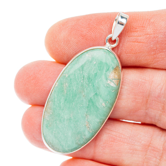 Premium Variscite Pendant 1 3/4" (.925 Sterling Silver)