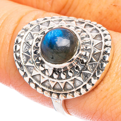 Labradorite Ring Size 8.75 (925 Sterling Silver) R4756