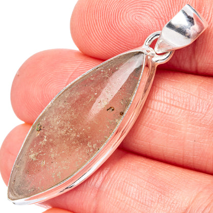 Rare Libyan Desert Glass 925 Sterling Silver Pendant 1 3/4" (925 Sterling Silver) P42606