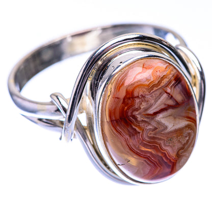 Crazy Lace Agate Ring Size 10 (925 Sterling Silver) R140685