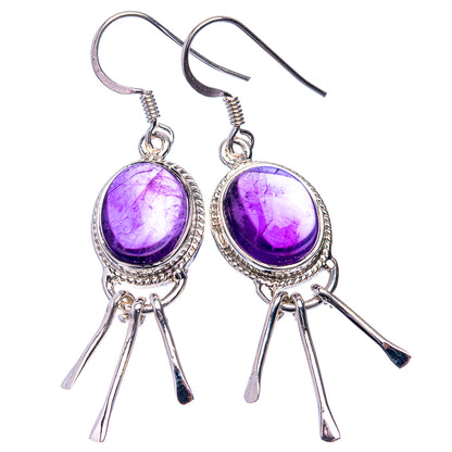 Premium Amethyst Earrings 1 7/8" (925 Sterling Silver) E432362