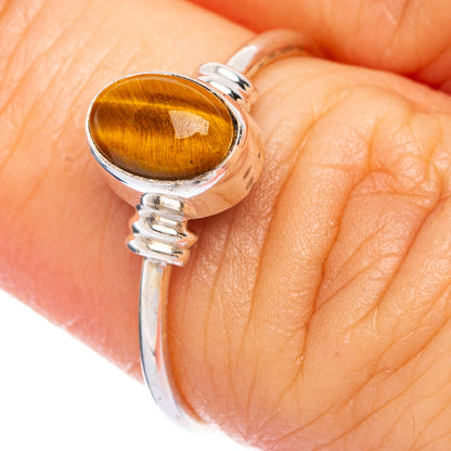Tiger Eye Dainty Ring Size 6 (925 Sterling Silver) R145617