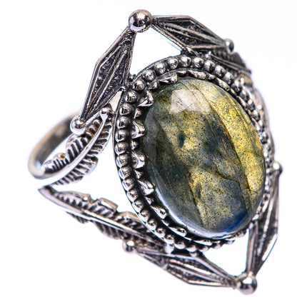 Labradorite Ring Size 9.25 (925 Sterling Silver) R140751