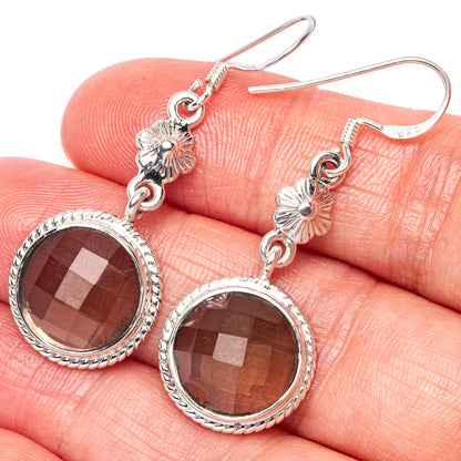 Asc Premium Smoky Quartz Earrings 1 3/4" (925 Sterling Silver) E1332
