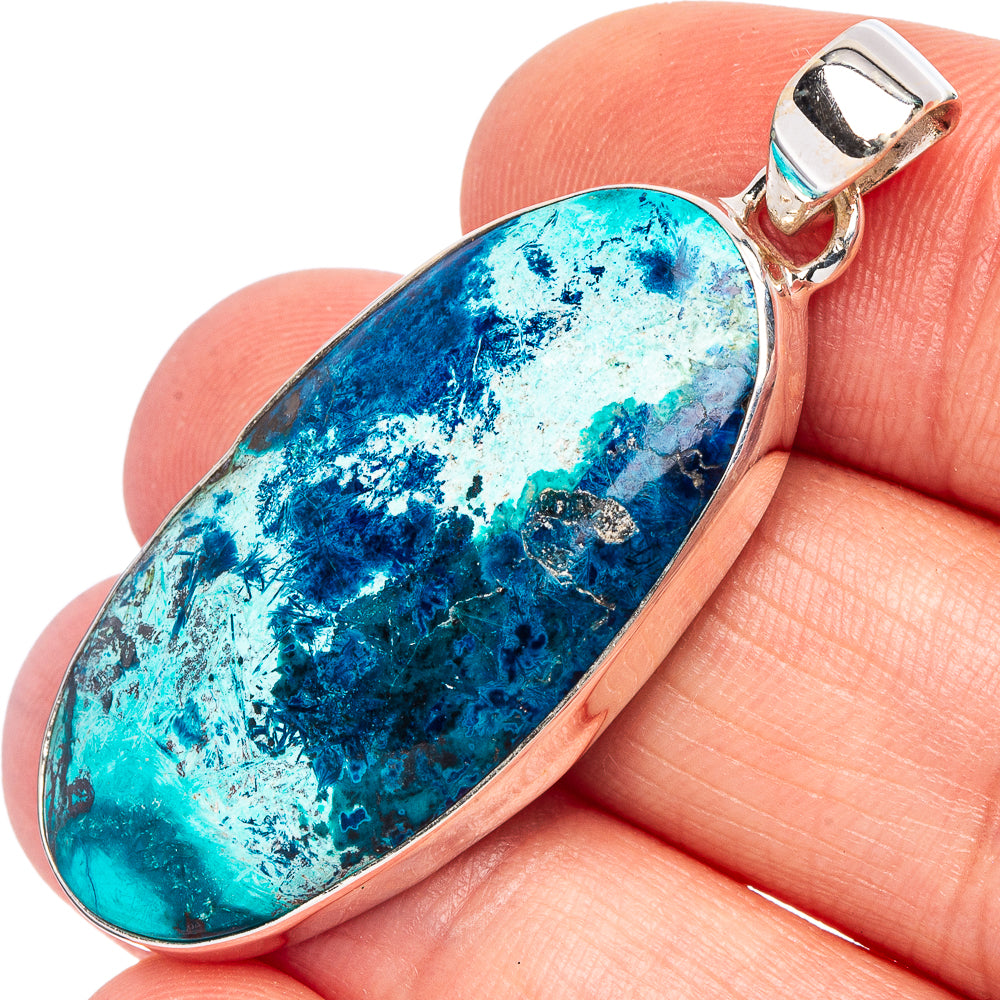 Shattuckite Pendant 1 3/4" (925 Sterling Silver) P44935