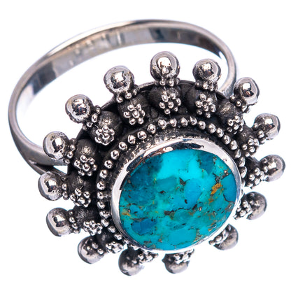 Native Style Mohave Turquoise Ring Size 9.5 (.925 Sterling Silver)