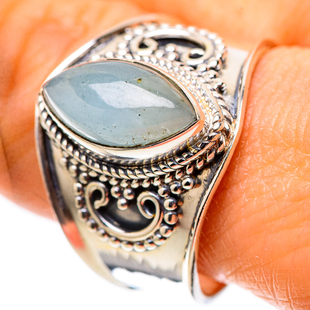 Natural Aquamarine 925 Sterling Silver Ring Size 10.25 (925 Sterling Silver) RING139617
