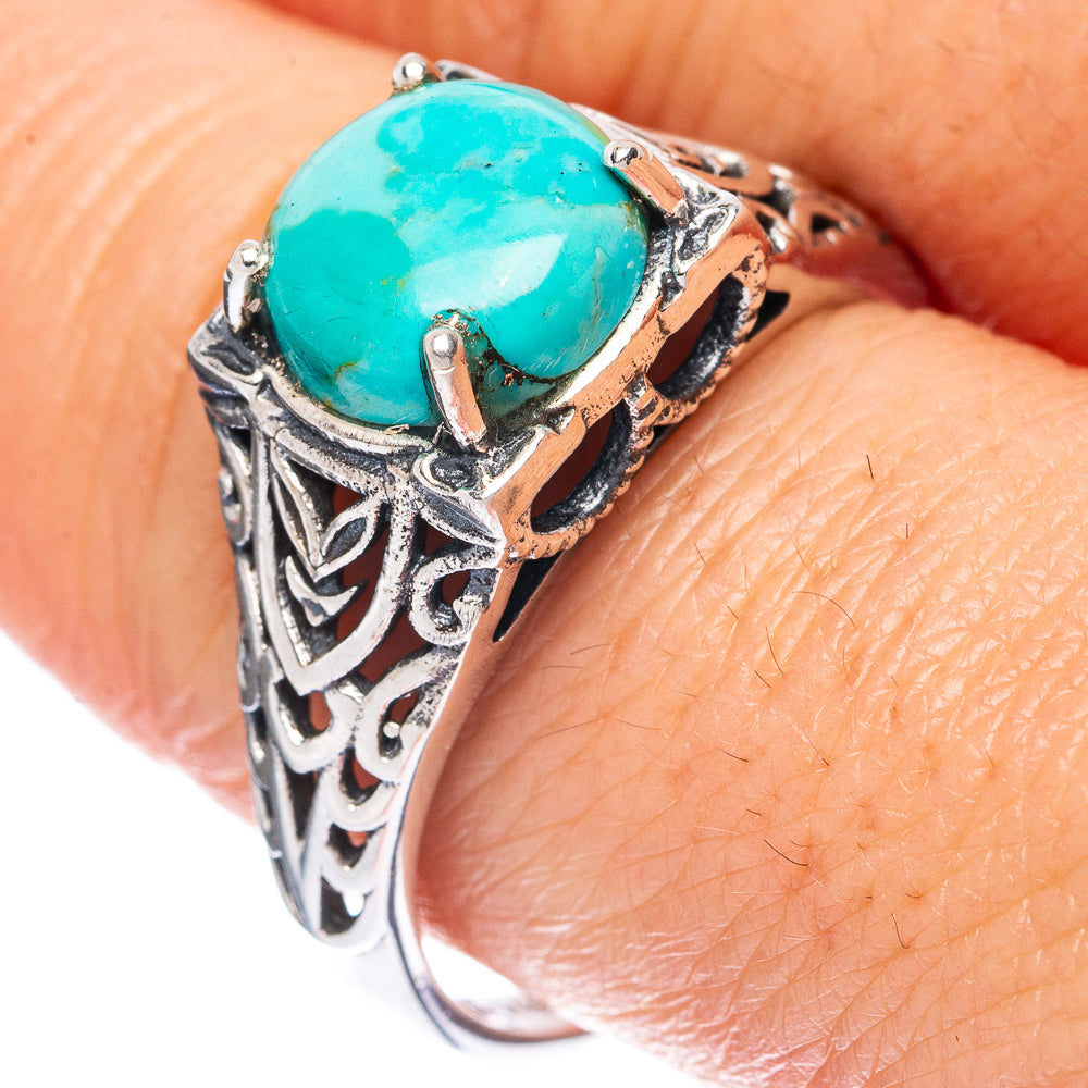 Rare Arizona Turquoise Ring Size 9.5 (925 Sterling Silver) R2866