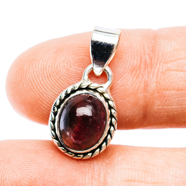Premium Pink Tourmaline Pendant 7/8" (.925 Sterling Silver)