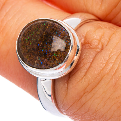 Rare Andamooka Opal Ring Size 6.75 (925 Sterling Silver) R145598