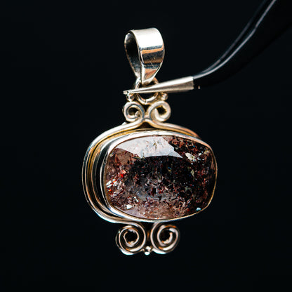 Premium Faceted Lepidocrocite Pendant 1 3/8" (.925 Sterling Silver)