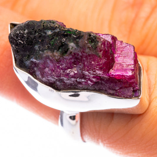 Large Ruby Zoisite Ring Size 6 (925 Sterling Silver) R141409