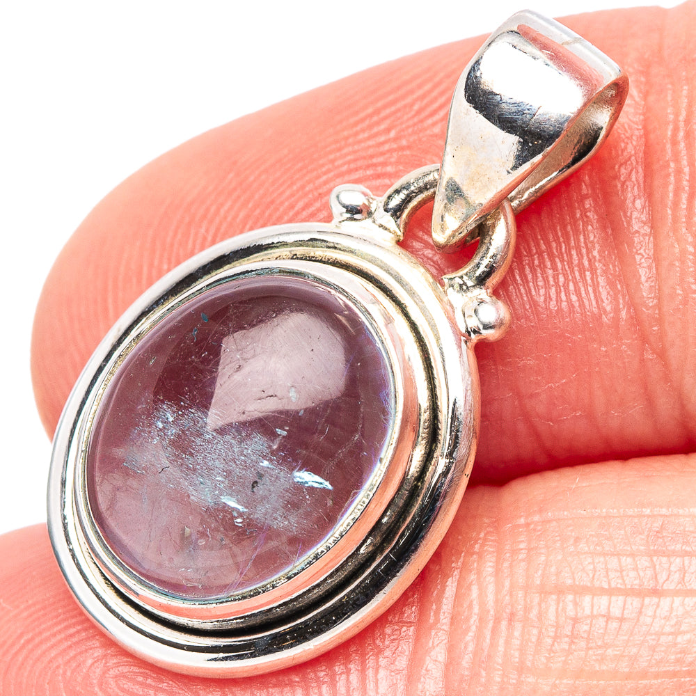 Aquamarine Pendant 1" (.925 Sterling Silver)