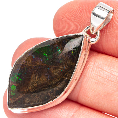 Rare Ammolite Pendant 1 5/8" (925 Sterling Silver) P43464