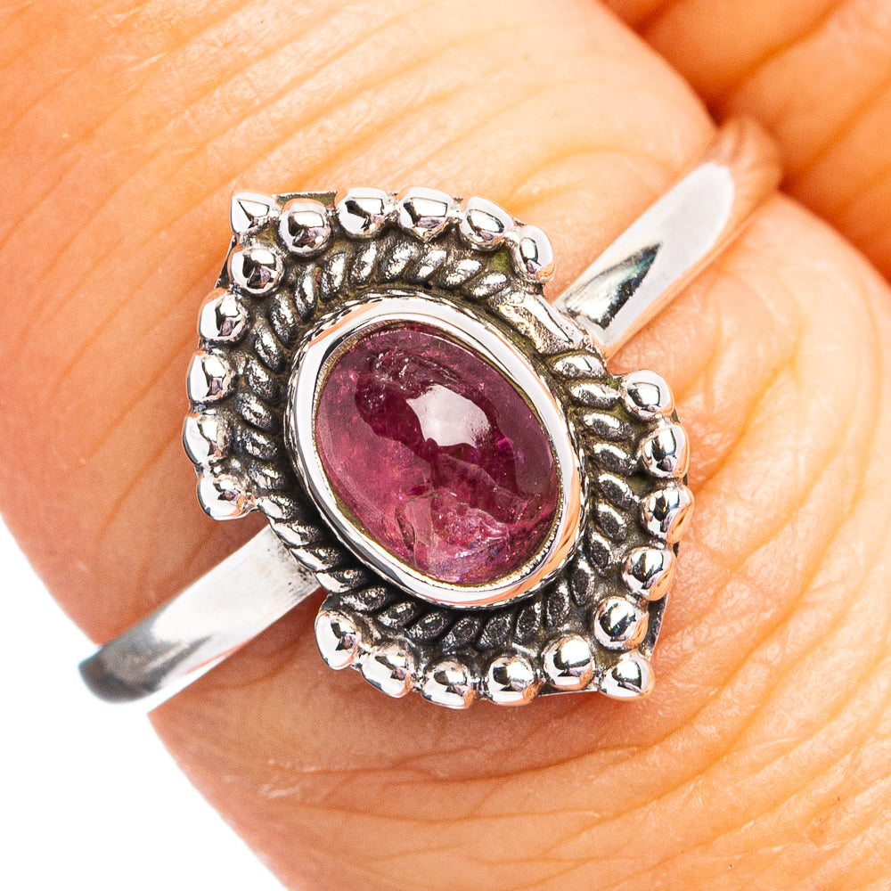 Pink Tourmaline Ring Size 8 (.925 Sterling Silver)