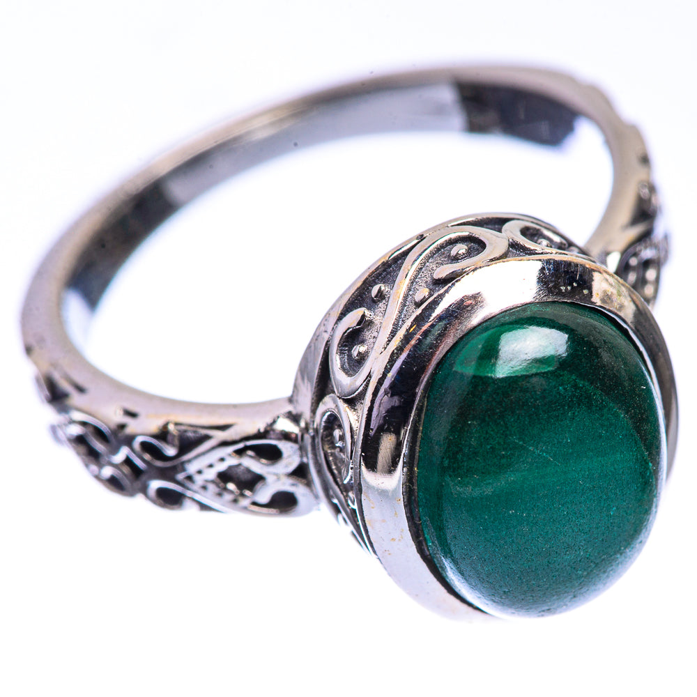 Malachite Dainty Ring Size 6 (925 Sterling Silver) R142545