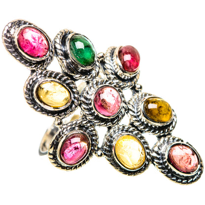 Signature Large Natural Tourmaline Ring Size 7.25 (925 Sterling Silver) RING138182