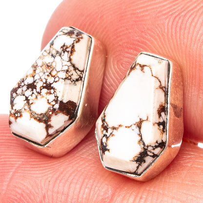 Faceted Wild Horse Jasper Earrings 1/2" (925 Sterling Silver) E1616