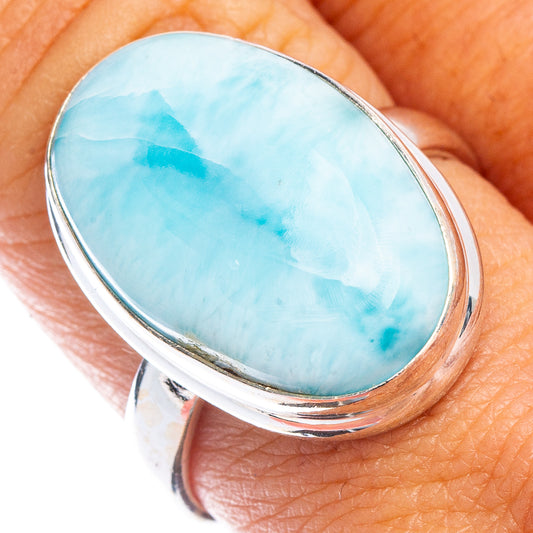 Larimar Ring Size 9 (925 Sterling Silver) R7037