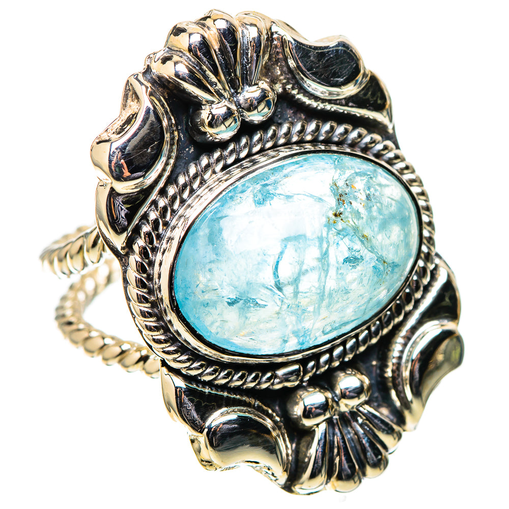 Signature Natural Aquamarine Ring Size 6 (925 Sterling Silver) RING138161