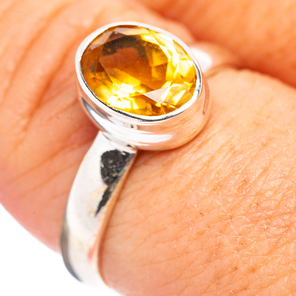 Citrine Ring Size 8 (.925 Sterling Silver)