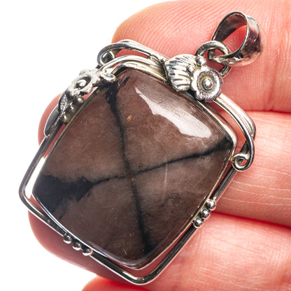 Chiastolite Pendant 1 5/8" (925 Sterling Silver) P39090