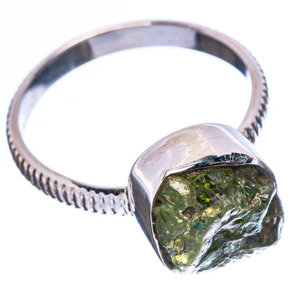 Peridot Dainty Ring Size 7.25 (925 Sterling Silver) R5144