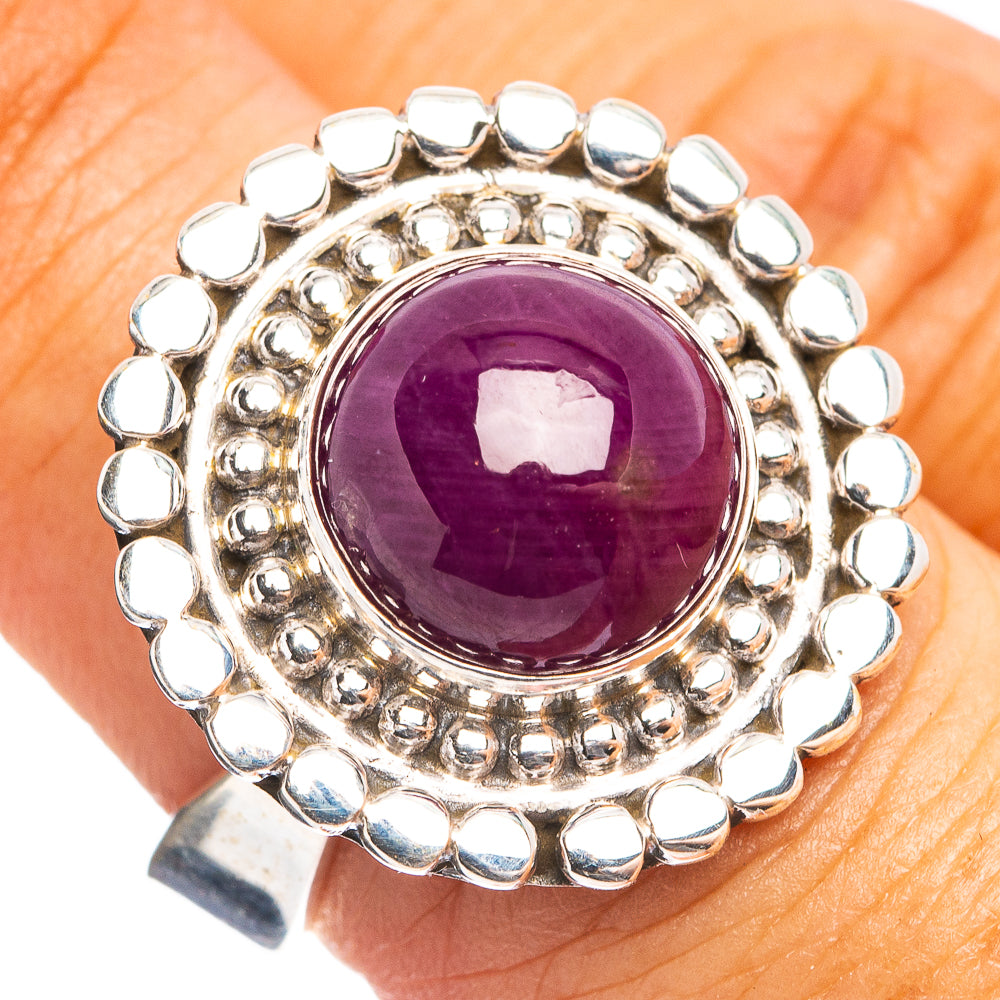 20+ ct Premium Star Ruby Ring Size 7 Adjustable (.925 Sterling Silver)