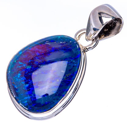 Rare Triplet Opal Pendant 1 1/8" (925 Sterling Silver) P41380