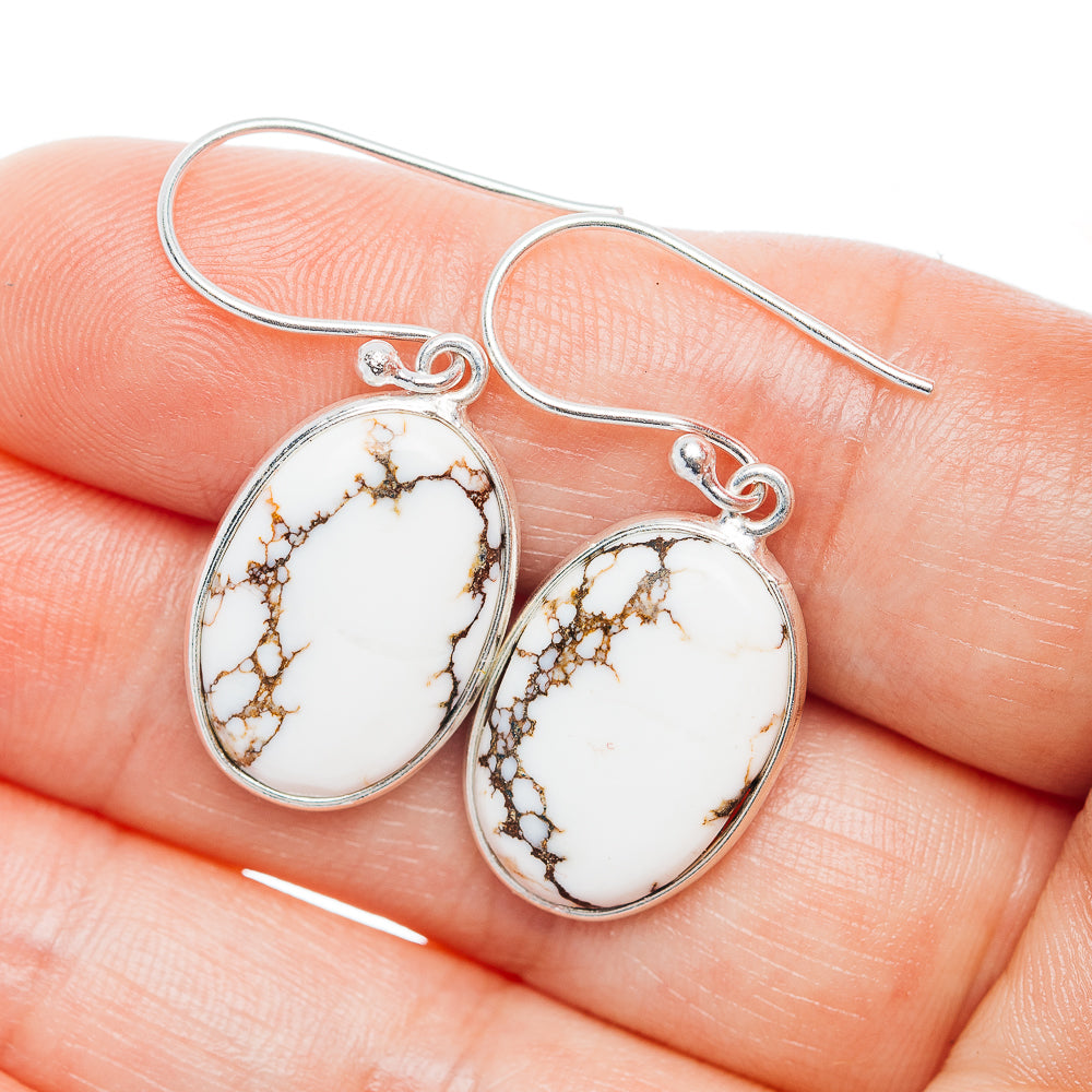 Wild Horse Jasper Earrings 1 3/8" (.925 Sterling Silver)