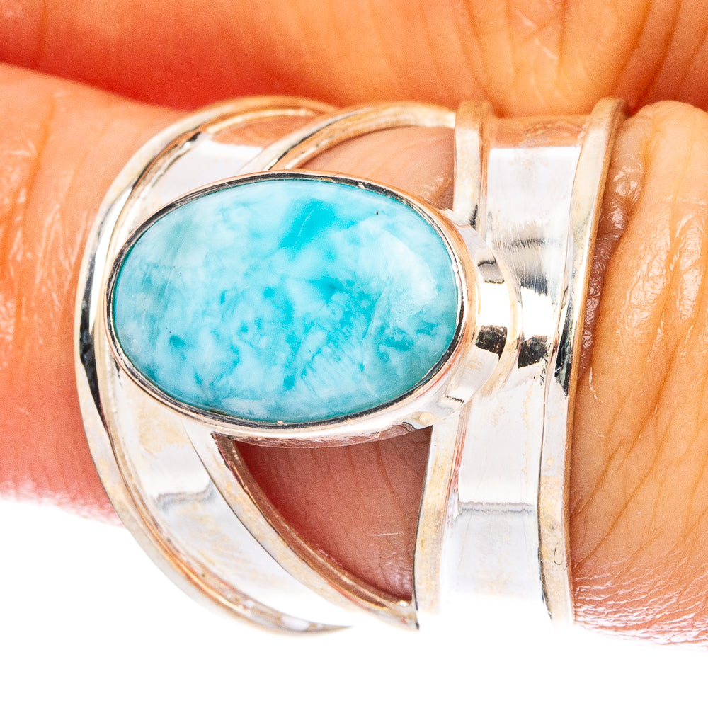 Larimar 925 Sterling Silver Ring Size 6.75 (925 Sterling Silver) R6212