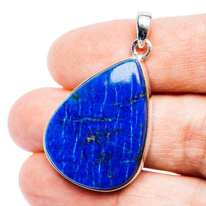 Rare Afghanite Pendant 1 5/8" (.925 Sterling Silver)