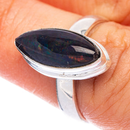 Black Opal Ring Size 6.75 (925 Sterling Silver) R144639