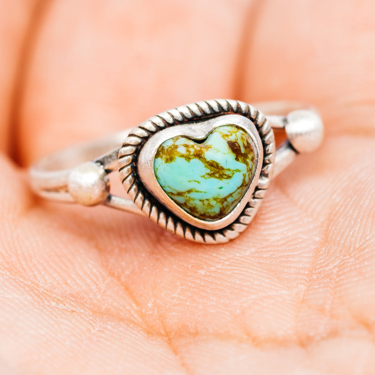 Southwestern Style Royston Turquoise Ring Size 8.25 (.925 Sterling Silver)