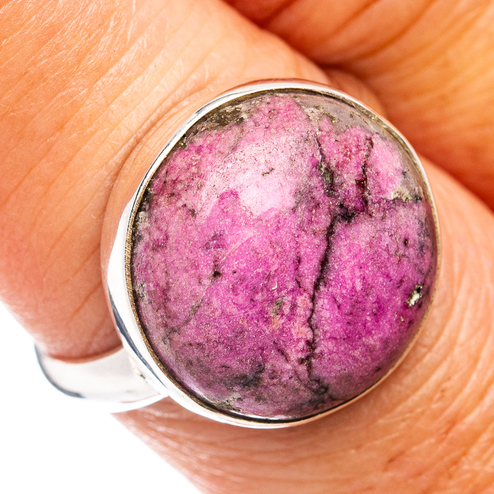 Premium Cobalto Calcite Ring Size 8 Adjustable (.925 Sterling Silver)