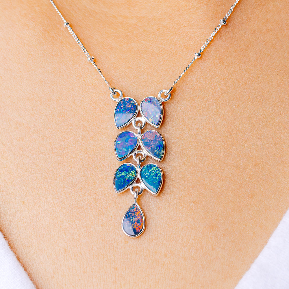 Doublet Opal Necklace 16.5 (925 Sterling Silver) N90194