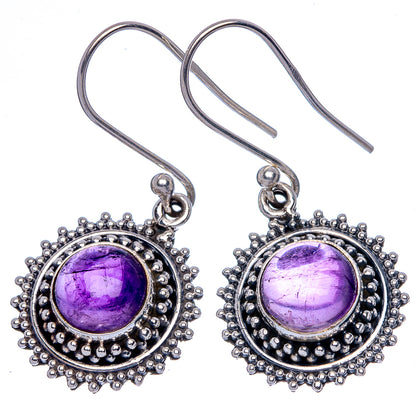 Amethyst Earrings 1 3/8" (925 Sterling Silver) E433187