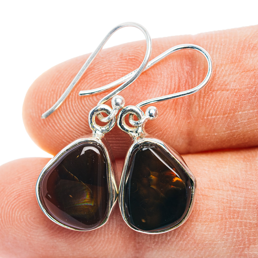 Premium Mexican Fire Agate Earrings 1 1/8" (.925 Sterling Silver)